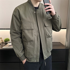 2025春装店主风新款棒球领印花休闲工装夹克外套男58118-P125，男装夹克，电商A413