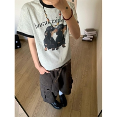 美式复古大口袋阔腿工装七分裤男女休闲宽松百搭潮牌短裤K121，男装牛仔裤，星座1116A（原606A-3）