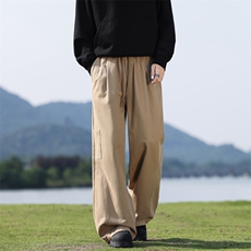 秋冬弯刀阔腿裤美式高腰显瘦休闲裤镰刀裤K02532-P55，男装休闲裤，星座308B-2