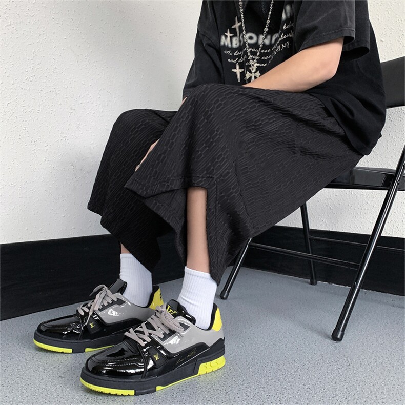 夏季条纹垂感冰丝轻薄透气七分裤休闲长裤DK2302-P35控58,男装牛仔裤,电商B370