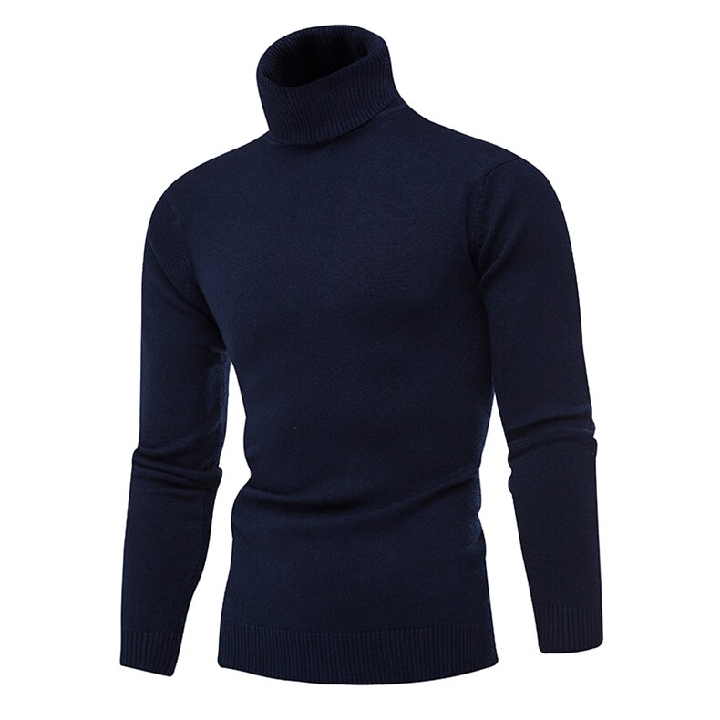 秋冬季新款时尚简约纯色男士高领打底衫针织休闲韩版上衣多色可选,男装针织衫/毛衣,星座306A