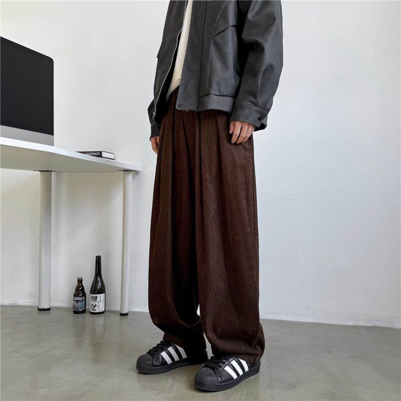 【有货】U44ZZ-特42美式复古灯芯绒卫裤男秋冬垂感休闲裤,男装休闲裤,星座1007（原301D）