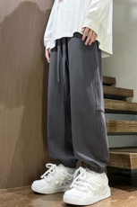 港风秋冬长裤本布织裤袋美式卫裤宽松休闲束脚卫裤K23305-P40控58，男装休闲裤，星座717
