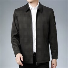 秋新款外套夹克衫薄款中老年男士休闲拉链爸爸装夹克ZL2025-P135图片