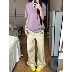 NK973LL-P56美式复古反穿牛仔裤宽松直筒水洗做旧裤子，男装牛仔裤，星座1007（原301D）