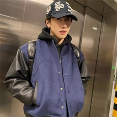 美式复古棒球服外套春秋季2025年新款超火百搭时尚情侣夹克，男装夹克，星座506A