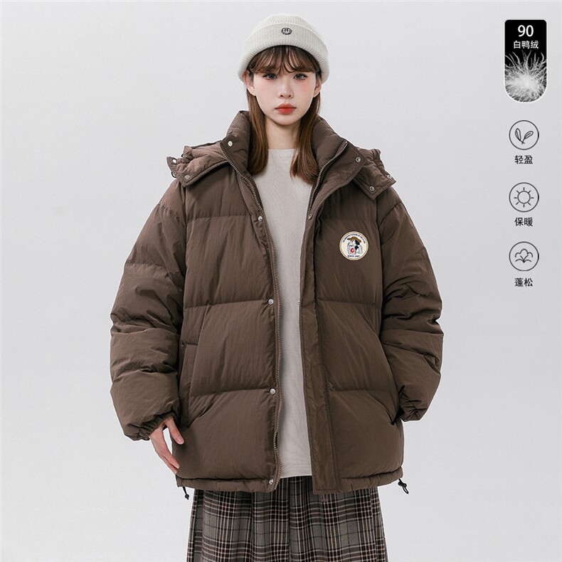中性风新款冬季潮流加厚连帽白鸭绒羽绒服外套YR63607P225控298,男装羽绒服,电商A268