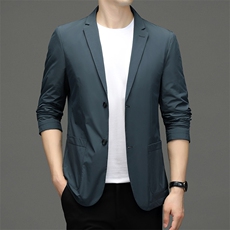 2023新款男士西服长袖薄款男中年商务休闲时尚百搭男装上衣外套，男装西服，电商B212（原钱塘6029）