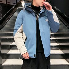 羽绒服男短款宽松工装外套男机能口袋冬季连帽潮A436-2166，男装羽绒服，电商A436