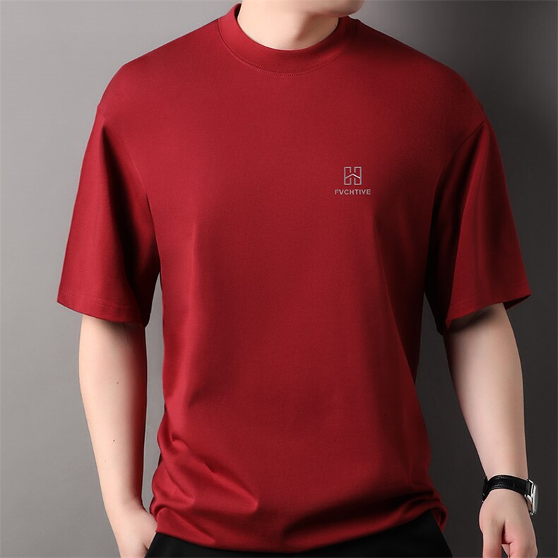 F82363钱塘2020-1百搭简约中青年时尚休闲新款男士短袖T恤P62,男装T恤,钱塘207-1