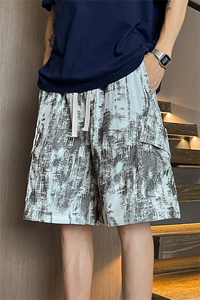夏季美式高街cleanfi扎染大口袋工装五分短裤货号DK25151特P28图片