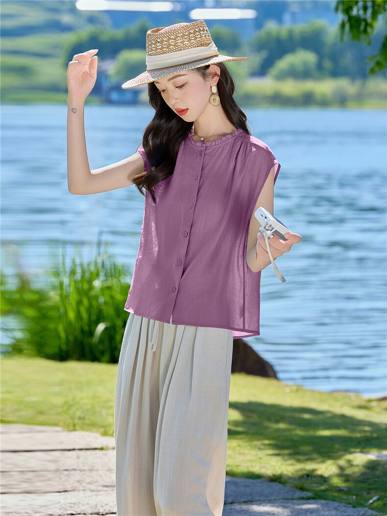 现货套装2026年夏季新款女装时尚气质阔腿裤两件套,女装套装/套裙,依万里