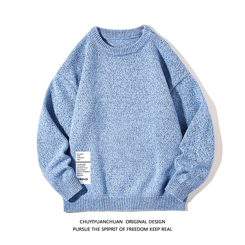 加厚加绒毛衣男大码毛线衣男针织衫M19045-P45加绒款-P65白底,男装针织衫/毛衣,电商A040A
