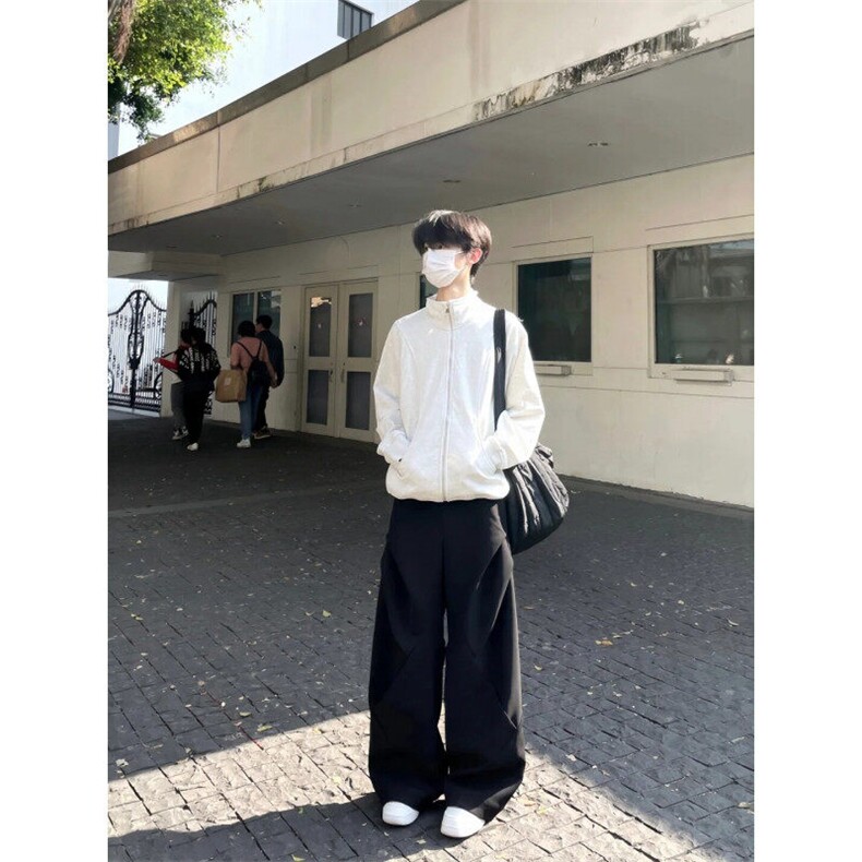 HR52LL-特P45  cleanfit解构风西裤男垂坠感高级感裤子图片