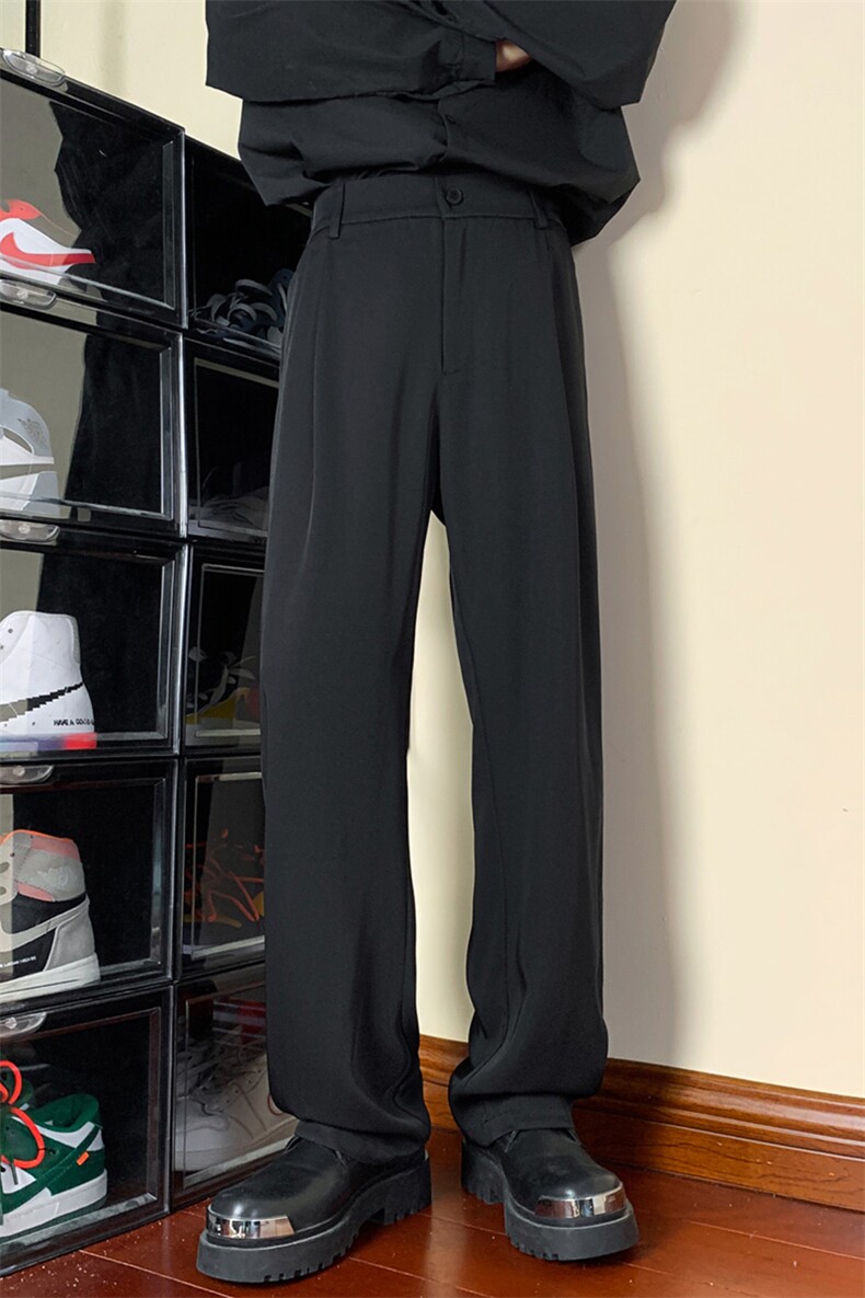 休闲三丝斜西裤裤子宽松大码男垂感直筒裤K8555-P35【特价】,男装西裤,电商A007