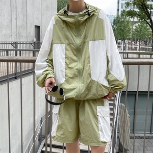 夏季撞色夹克衫防晒服套装 运动风时尚防晒衣男 XZ514-2-1611-P98图片