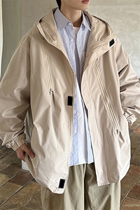 港风美式vibe潮流宽松连帽冲锋衣夹克男潮 XZ213-JK6601-P65控88图片