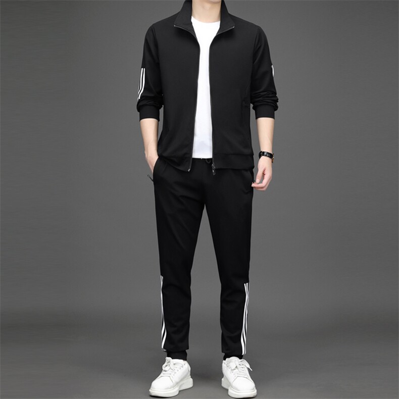 春秋新品中年男士休闲运动服两件套潮流休闲夹克外套男装卫衣套装,男装休闲套装,电商B212（原钱塘6029）