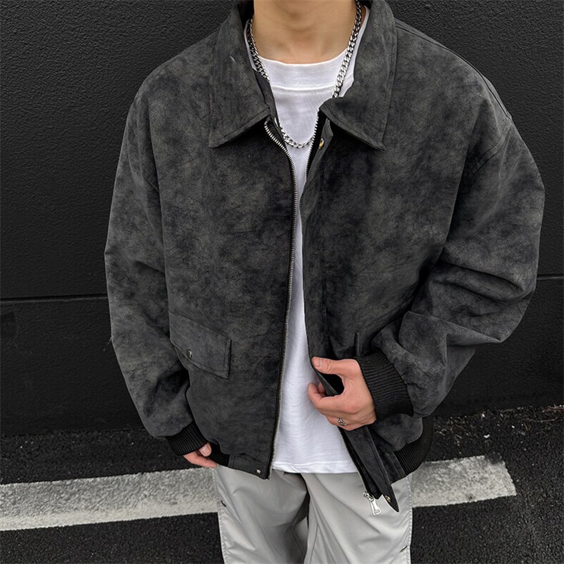 现货黑色三防春秋款男士皮夹克外套皮衣JK308P80,男装夹克,星座1904A-1