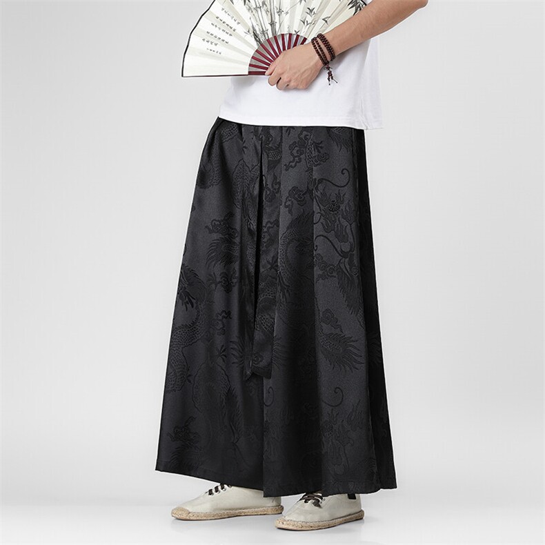 2025 新中式 马面裤 汉服 龙纹冰丝阔腿裤 电商A057-K375-P55图片