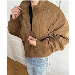 飞行员夹克外套男秋冬美式廓形短款棉服立领棒球服图片