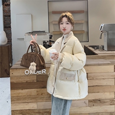 小香风收腰西装领羽绒服女冬季2025新款小个子显瘦名媛白鸭绒外套，女装羽绒服，2C279