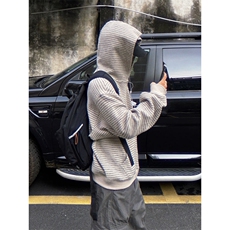 706-WY6747-P68现货秋季美式条纹连帽卫衣情侣宽松开衫外套潮，女装短外套，星座706-1