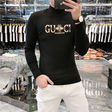 22新款秋冬潮牌男简欧大码圆领双面德绒打底衫长袖A-803-P53，男装T恤，电商A227B（原钱塘4066-1）