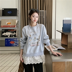新品26春印花拼接卫衣2C293-Q923-P125-K198，女装卫衣/绒衫，2C293