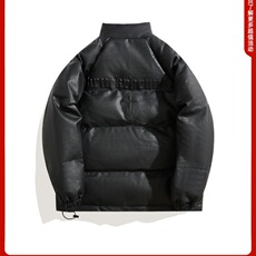 pu皮棉服男冬季新款立领面包服潮牌加厚棉衣棉袄夹克外套，男装夹克，星座1013-1