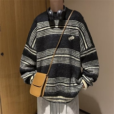 美式街头设计感圆领毛衣男慵懒风休闲针织衫M8807P48，男装针织衫/毛衣，星座1116-2