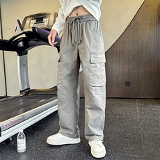 2025新款秋季工装裤子男宽松直筒美式休闲弯刀裤A313-256002-P65，男装工装外套，电商A313