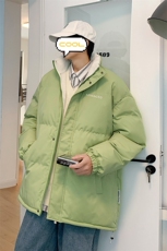 新款男百搭设计感纯色潮流情侣港风棉衣M066-P90控148，男装棉衣，星座717