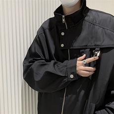 高品质港风秋款男夹克工装拉链铁扣冲锋衣外套JK8217P65，男装夹克，星座1013-1