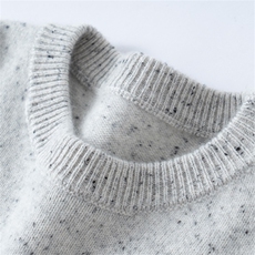 2025年秋季新款七针双股加厚点子纱针织圆领羊绒上衣时尚休闲通勤，男装羊绒套衫，星纬羊绒