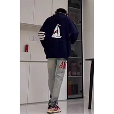 春秋新款帆船连帽外套男款情侣男女同款夹克上衣M718，男装针织衫/毛衣，星座1116A（原606A-3）