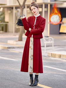 现货新中式提花90羽绒服套装纯色女2026冬季新款超好看保暖女图片