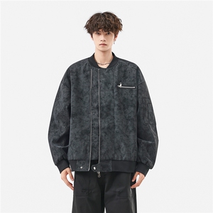 美式高阶   秋冬PU棒球服夹克痞帅百搭情侣外套 J57911 TP85图片