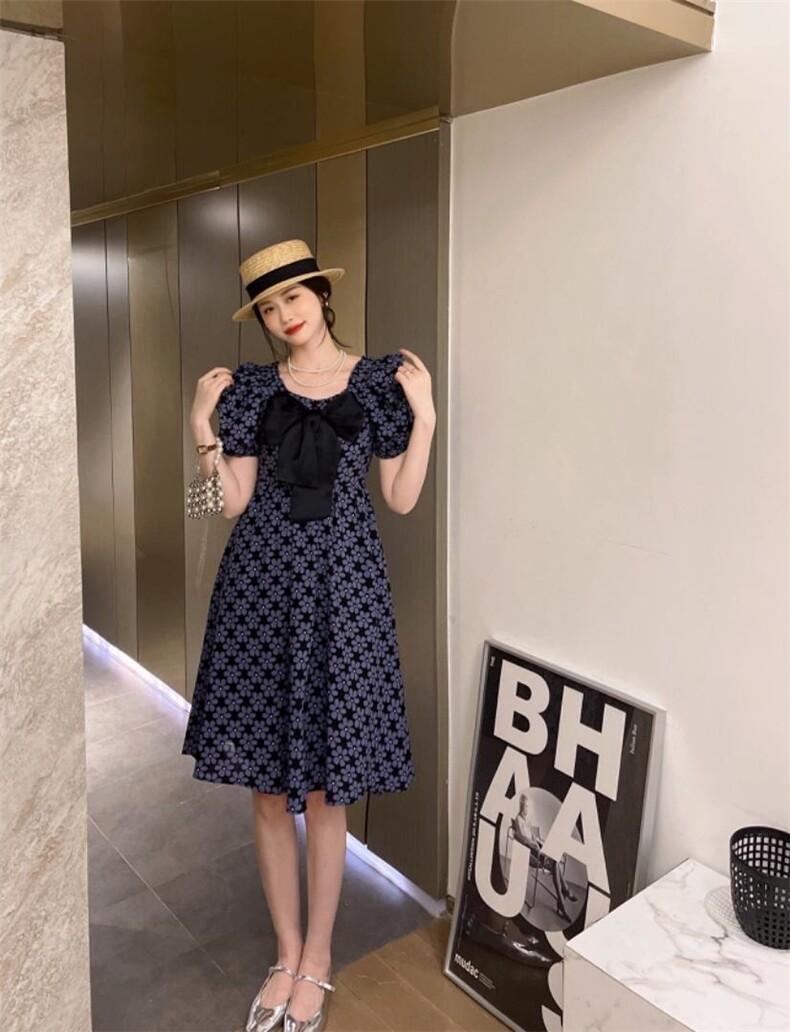 今年新蝴蝶结连衣裙，女装连衣裙，密斯倩