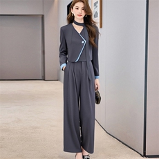 金牌西装西裤两件套女春秋季2025超火独特漂亮高级感韩系休闲套装，女装套装/套裙，火爆靓佳人