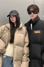 DT2202-TP70控价98男女冬季新款保暖时尚外套印花潮牌宽松棉衣，男装棉衣，电商A102-1