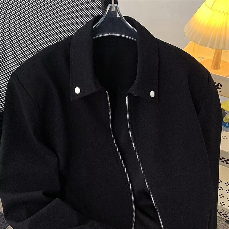 得物品质秋款男夹克铆钉按扣宽松休闲外套JK0116P65,男装夹克,星座1013-1