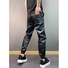 男士加绒加厚骑行皮裤机车外卖冬季防风防水皮裤束脚裤子KY897，男装皮裤，星座1116A（原606A-3）