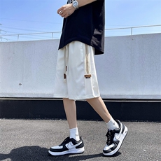 夏季新款短裤外穿男学生美式潮牌宽松休闲运动五分裤，男装牛仔裤，星座410-7