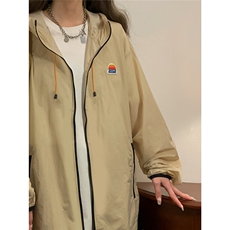 1中性黄灯撞色彩虹硅胶点缀防晒衣女潮牌防晒服男FS77001P65控88，男装夹克，星座226-2