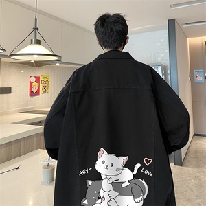 牛仔夹克男大码牛仔外套男茄克 NJ77300-P60加绒款-P75图片