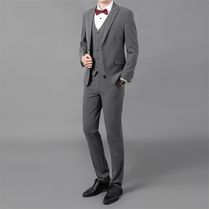 ASD17211春季新款男士西服礼服西装修身商务休闲男装西服三件套装图片