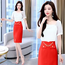 2023年夏季韩版时尚荷叶边压褶拼接衬衣，女装衬衫，时尚俏佳人