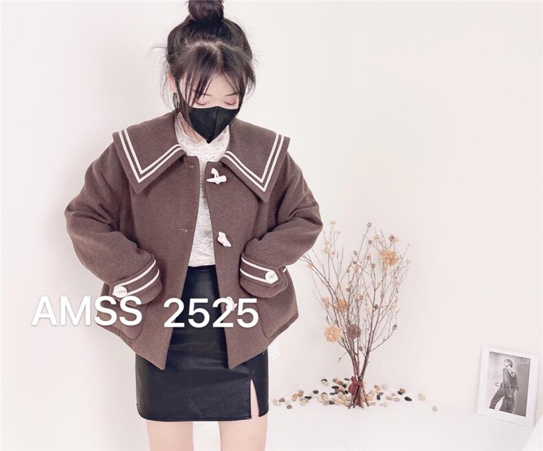 冬装呢料外套，其它，AMSS 艾玛莎莎