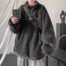 XZ222-1/MMYY1/P138/控158兔毛立领俩面穿加绒加厚棉衣外套，男装棉衣，星座809A(原222-1)